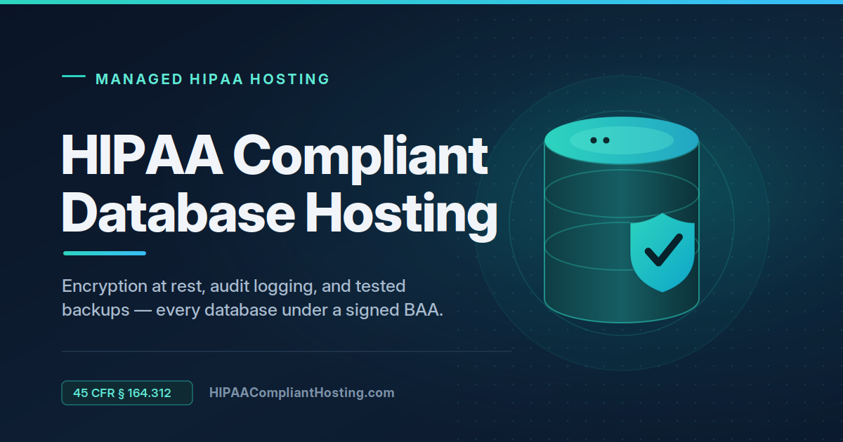 HIPAA Compliant Database Hosting