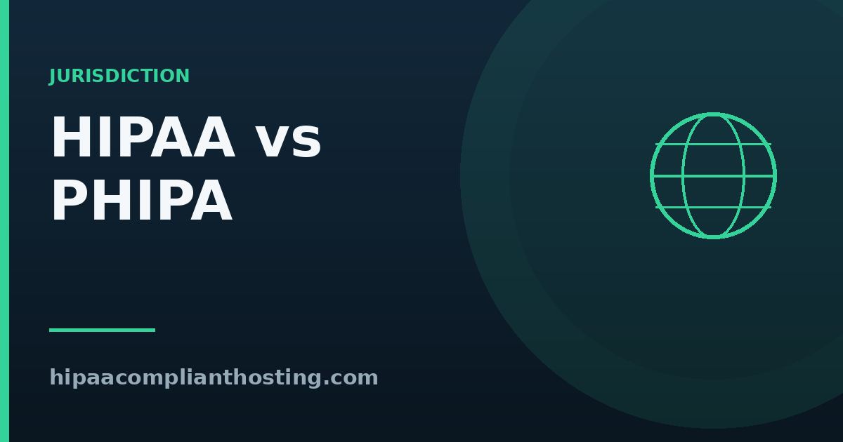 HIPAA versus PHIPA title graphic with a globe icon comparing US and Ontario health-privacy laws.