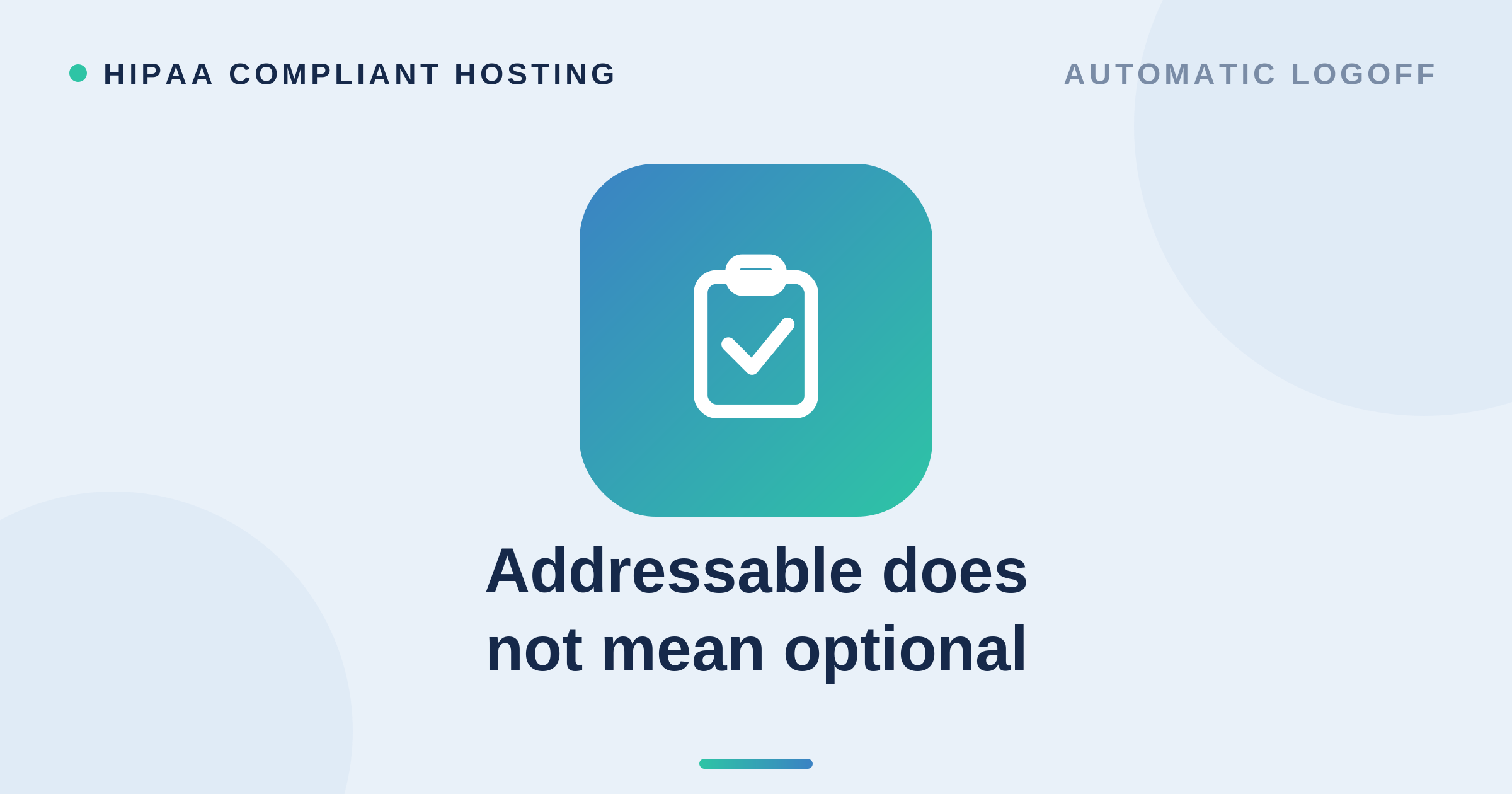 addressable does not mean optional