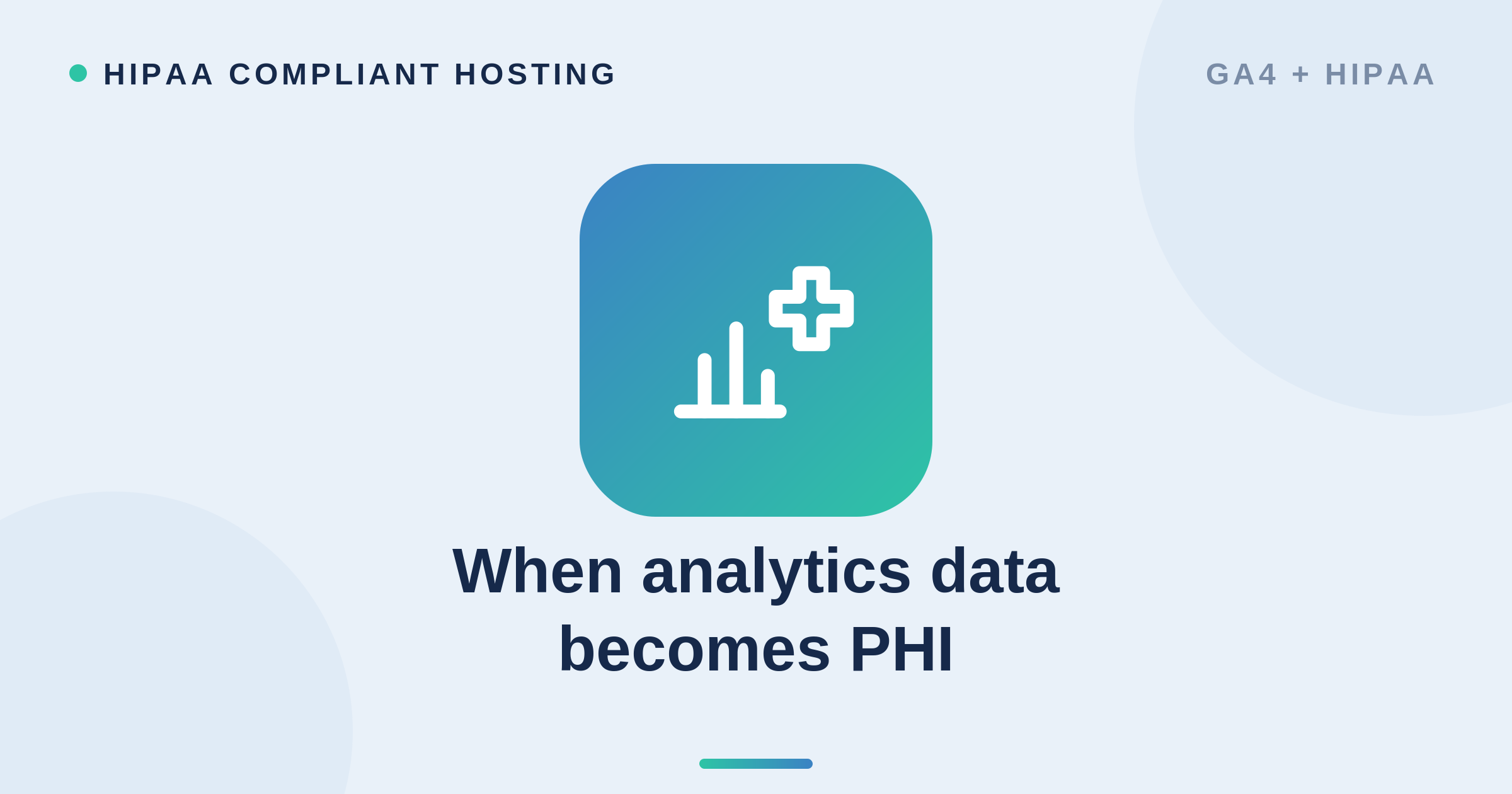 when analytics data becomes PHI