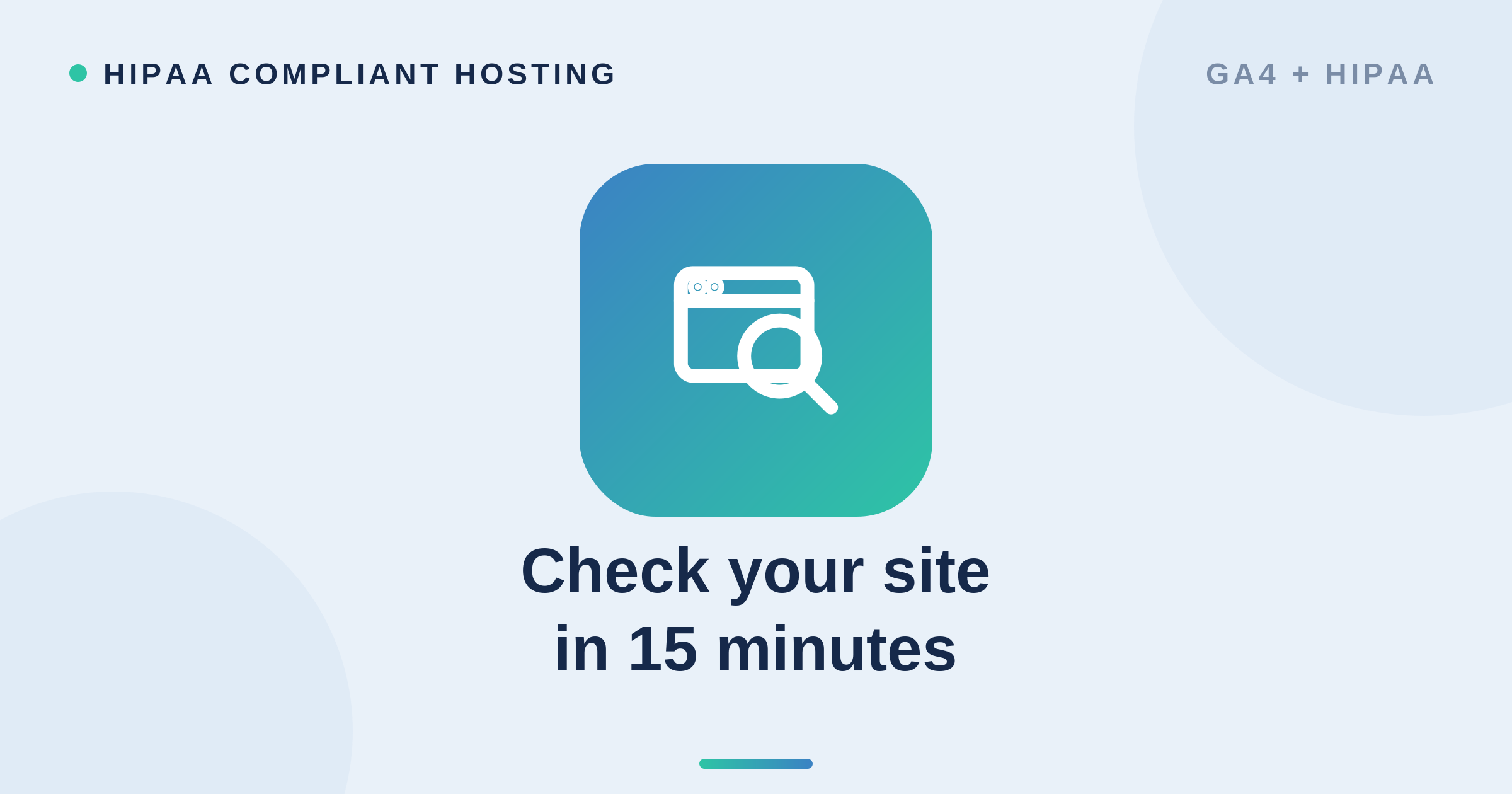 Check your site in 15 minutes