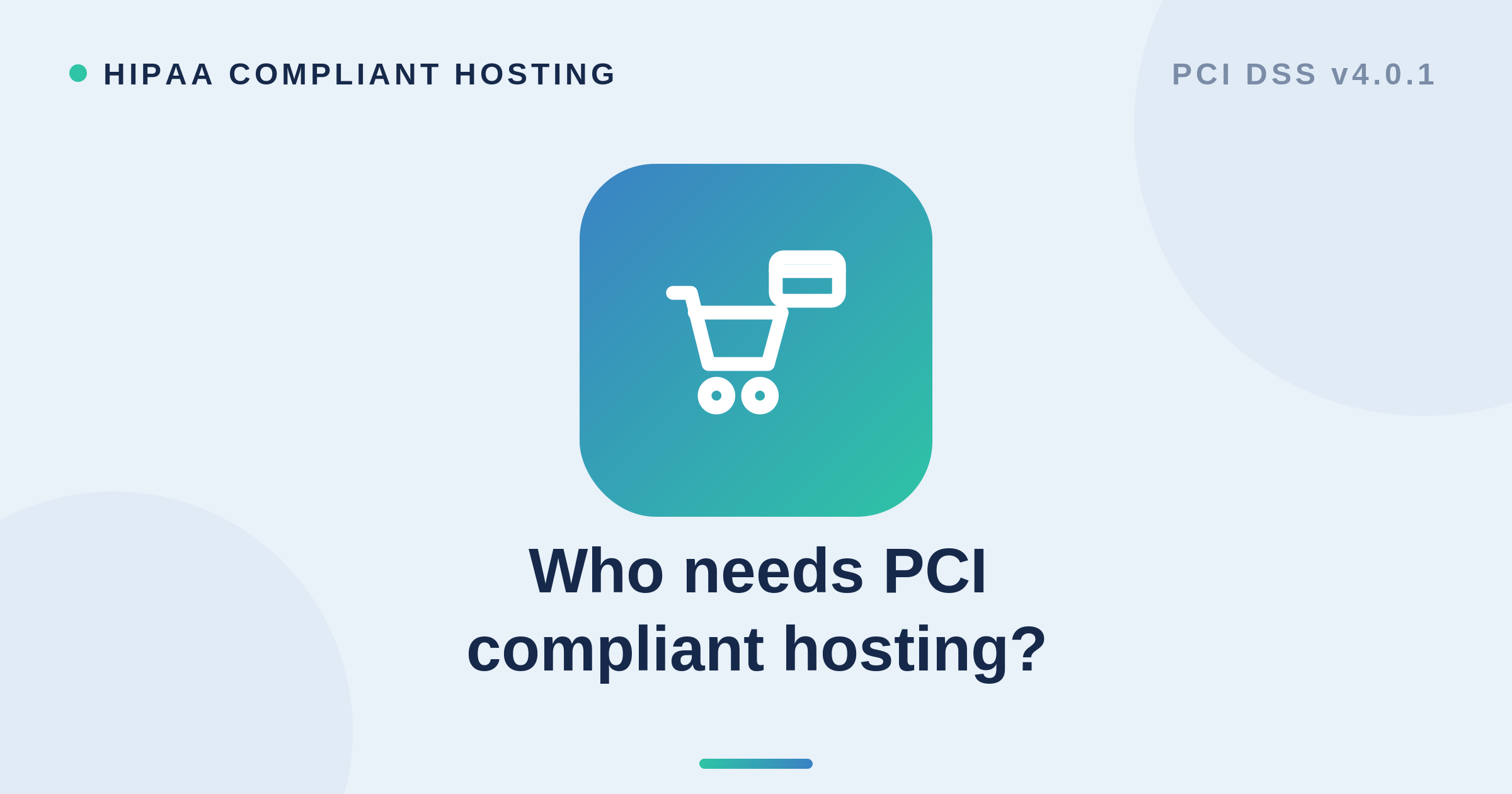 Who needs PCI complaint Hosting?