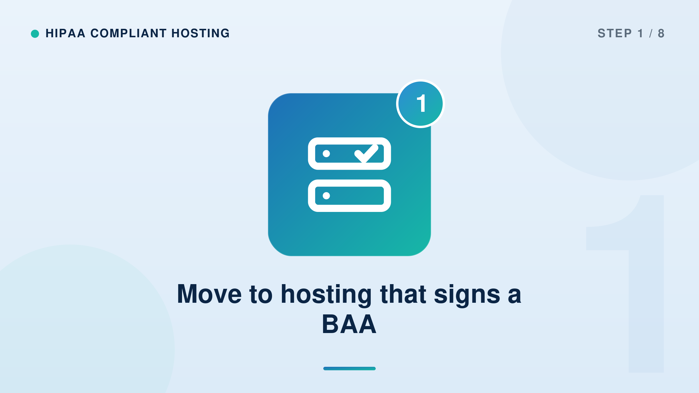 Move to Hosting that signs a BAA
