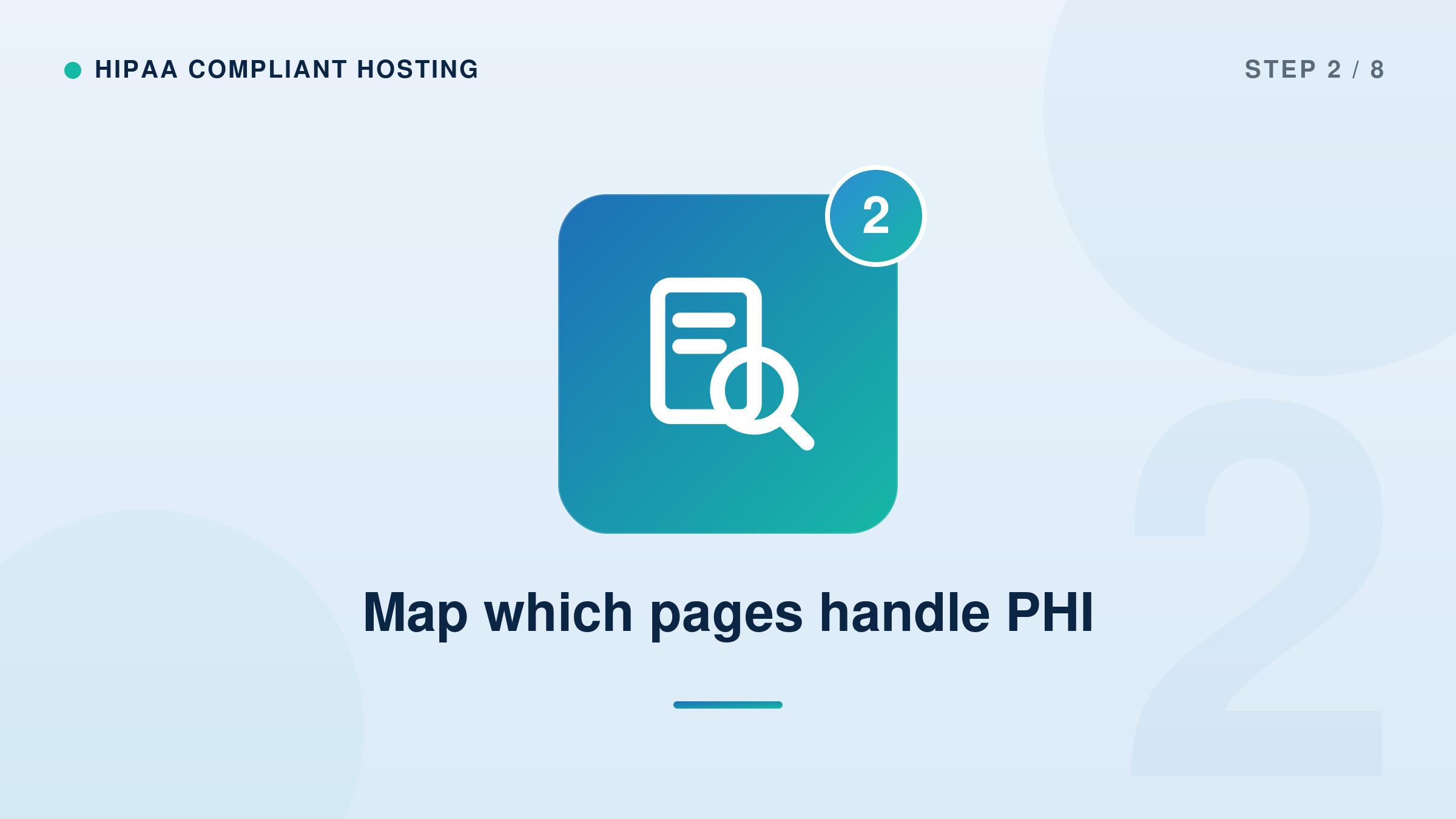 Map which pages handle PHI