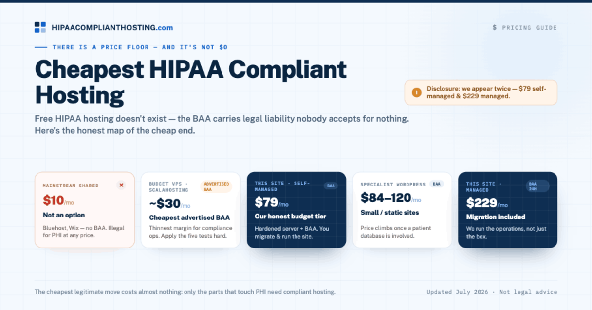 Cheapest HIPAA Hosting