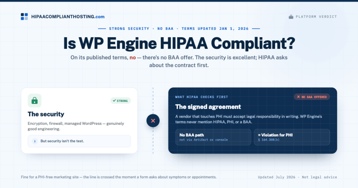 Is WP Engine HIPAA Compliant