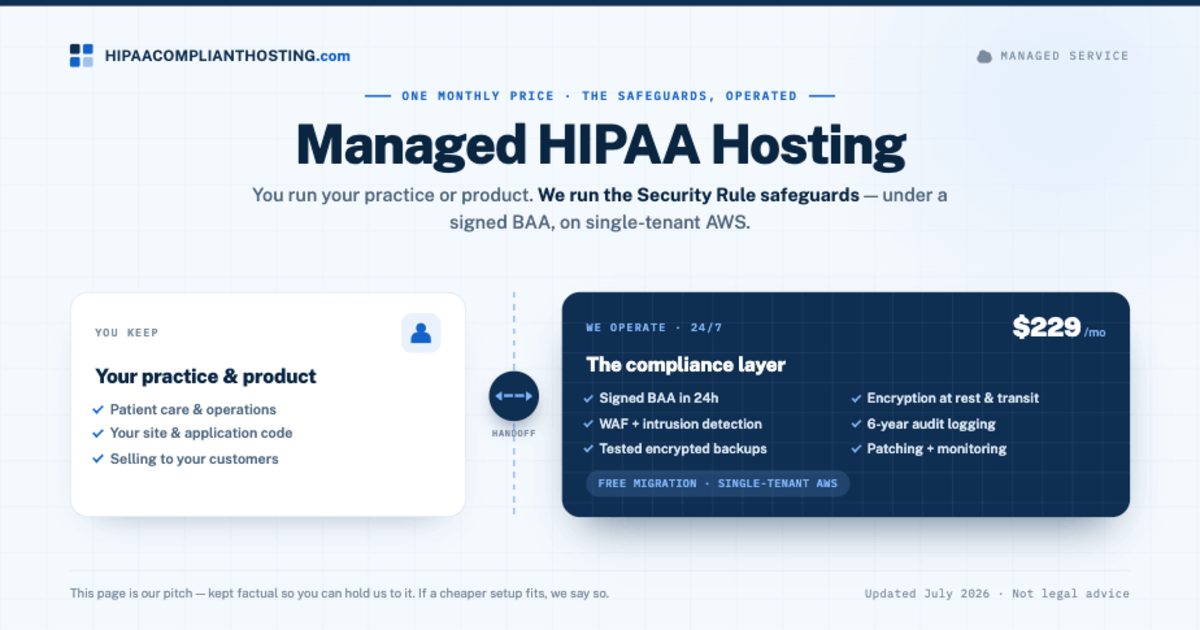 Managed HIPAA Hosting