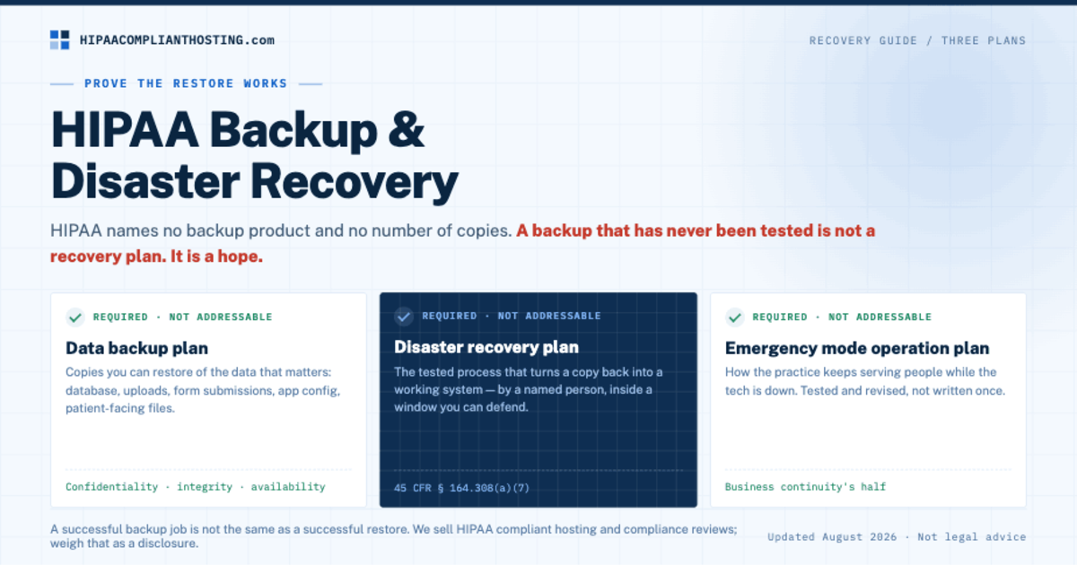 HIPAA Backup Recovery