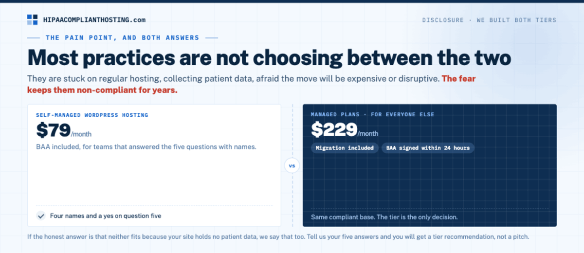 HIPAA Managed vs Self Managed