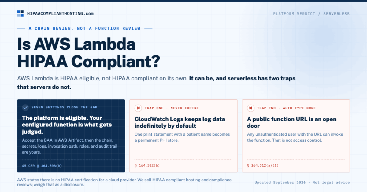 HIPAA AWS Lambada