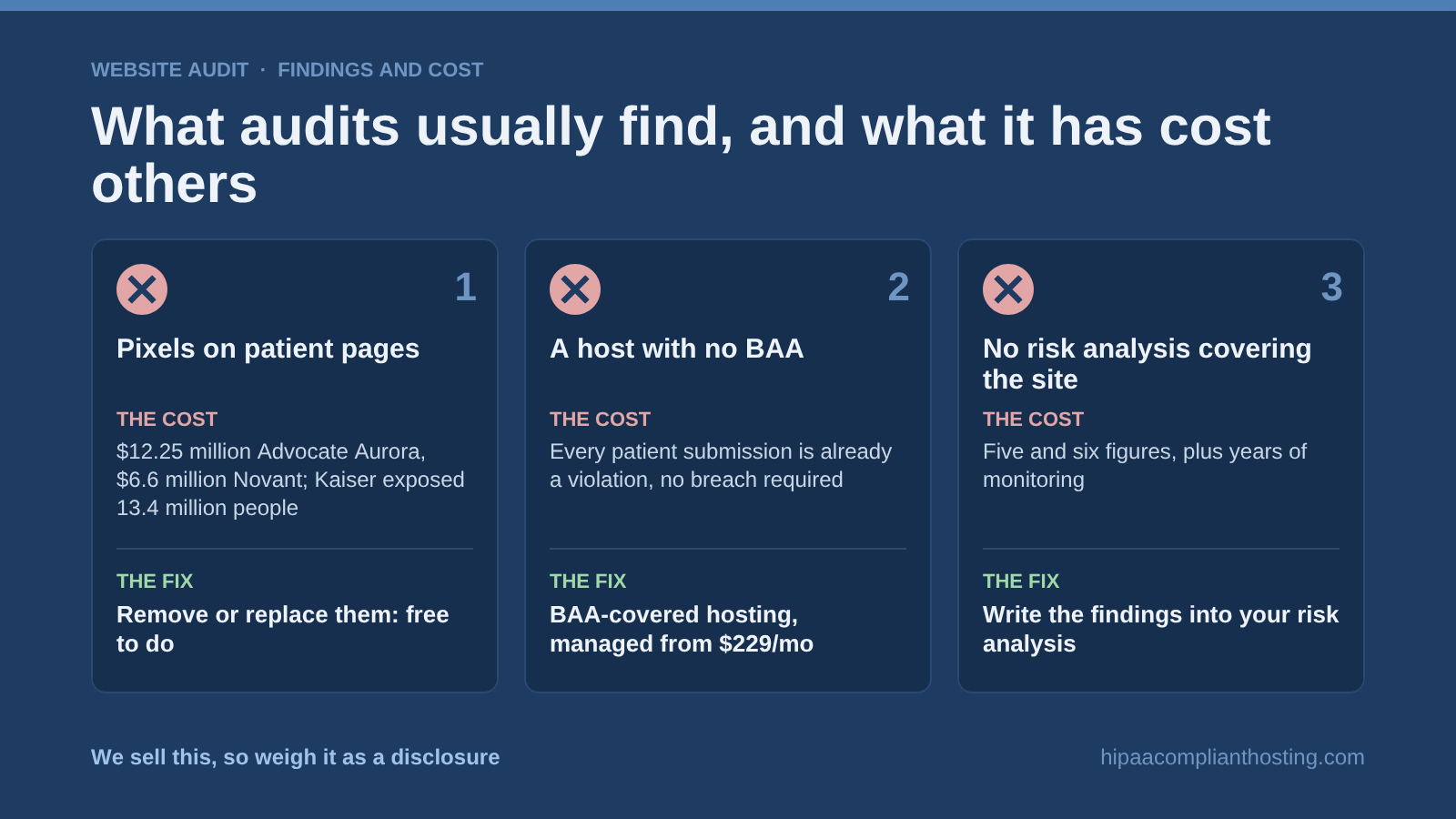 Website Audit Findings Cost